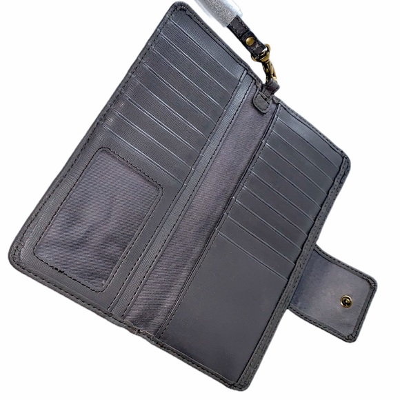 FOSSIL WALLET GREY GRAY MADISON BIFOLD LEATHER - Picture 4 of 7